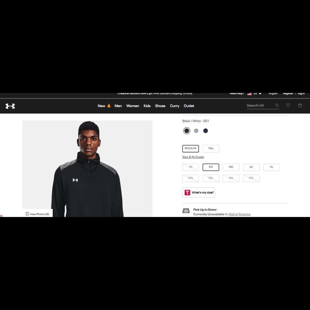1360712 - Under Armour Men's Command Quarter-Zip
Color: Black/White